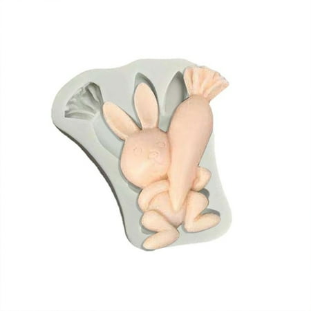 

Easter Bunny Silicone Chocolate Mould Easy to Release and Storage Stencil for Biscuit Candy Food Cookie Bread B