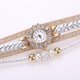 thumbnail image 1 of Sfonq Summer Clearance Womens Watches,Women Watches Fashion Vintage Weave Wrap Quartz Wrist Watch Bracelet For Ladies Mothers Day Gift for Grilfriend,White Buy 2 Save 10%, 1 of 3
