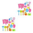 thumbnail image 1 of Naiovety Coloridos juguetes de playa de plástico - Juego de juguetes interactivos y educativos para niños Lindo fácil de limpiar Accesorios Caja cuadrada rosa 2Conjunto, 1 of 6