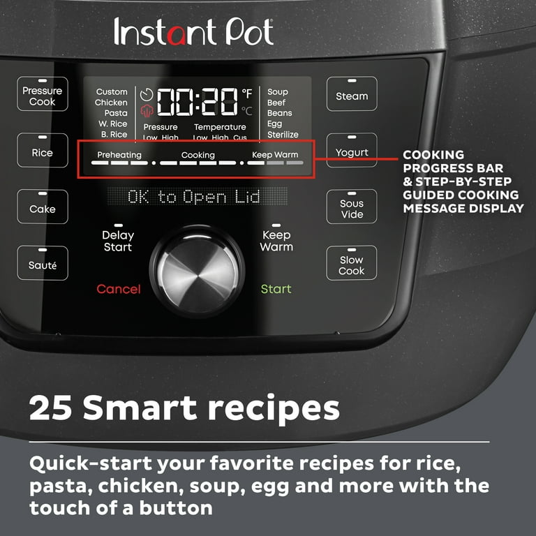 Instant Pot RIO Wide Plus 7.5 Qt Electric Multi-Cooker Pressure Cooker,  9-in-1 Functions and WhisperQuiet Steam Release