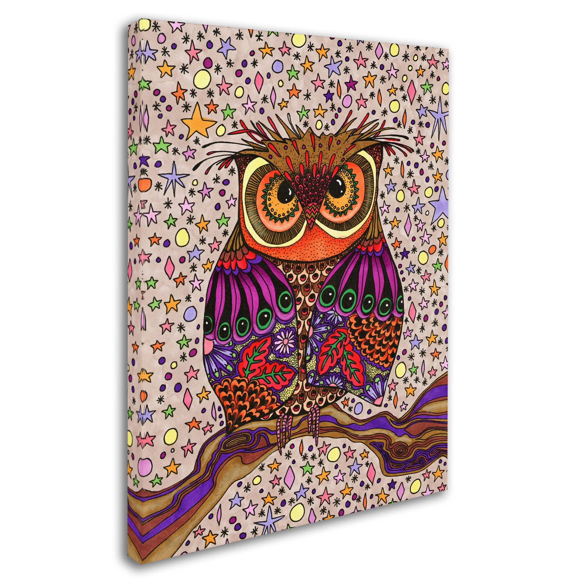 Trademark Fine Art 'Starry Night Owl' Canvas Art by Kim Kosirog