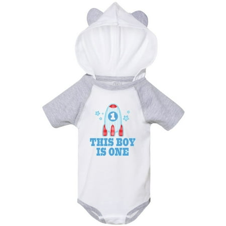 

Inktastic 1st Birthday Boy Rocket Ship Gift Baby Boy Bodysuit