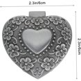 thumbnail image 4 of FYBTOF 3 Pcs Heart Jewelry Box Jewelry Storage Organizer Trinket Silver Jewelry Case Mini Ring Holder Tray Travel Earring Case Travel Jewlry Cases Metal Jewelry Rack Flannel Heart-shaped-1872, 4 of 5