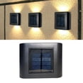 thumbnail image 1 of 1pc LED Lámpara de pared con energía solar hacia arriba y hacia abajo Blanco cálido Cola luces de pared al aire libre, 1 of 8