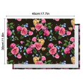 thumbnail image 5 of Pioneer Flower Floral Print Pattern Summer Placemats Table Placemats Set Of 6-Linen Kitchen Washable Placemats Table Mats 12x18 Inch Non-Slip Heat Resistant, 5 of 5