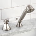 thumbnail image 3 of Kingston Brass KSK4308PLTR Deck Mount Hand Shower with Diverter for Roman Tub Faucet, Brushed Nickel, 3 of 5