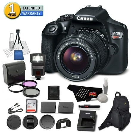 Canon EOS Rebel T6 Digital SLR Camera 1159C003 Bundle with 18-55mm f/3.5-5.6 is II Lens with 32GB Memory Card + Filter K