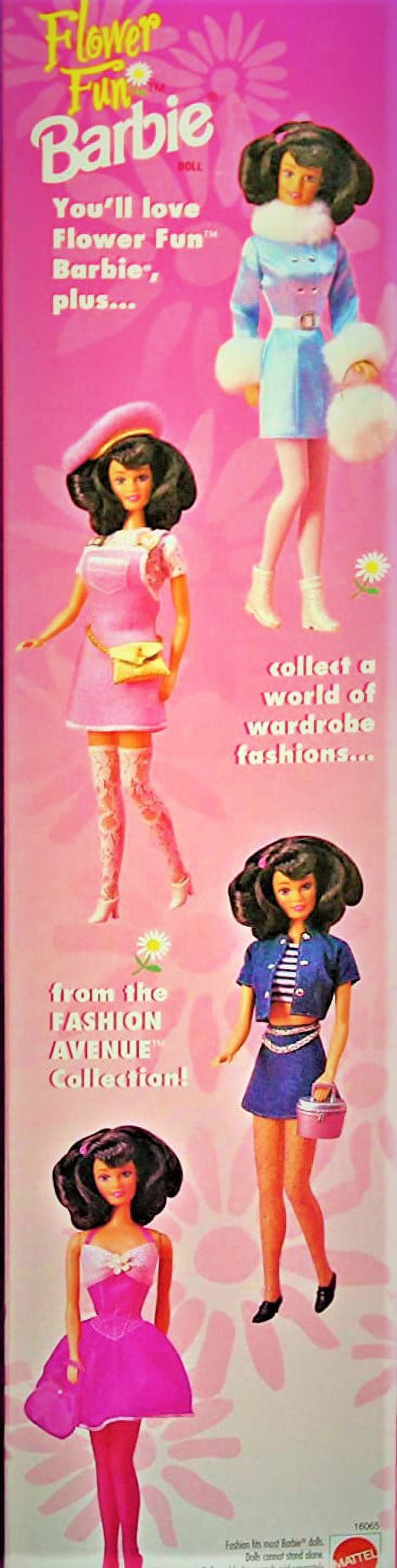 Flower Fun Barbie Doll Fashion Avenue Brunette Edition 1996 Flower Fun Barbie Doll Fashion Avenue Brunette Edition 1996