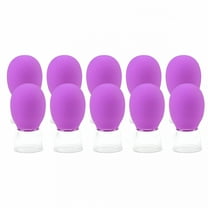 LAMIRO 10Pcs Glass Cupping Set Facials Cupping Cups Glass Silicone Cups Vacuum Suction for Face Skin Back Arm Shoulder Muscle