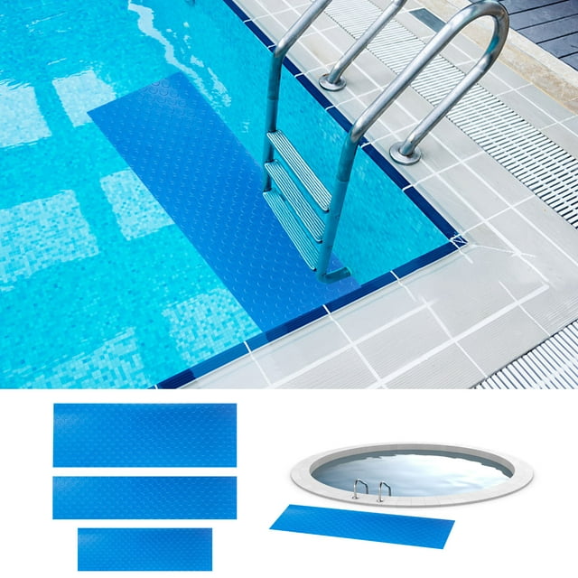 Fiudx Tapete para Escalera de Piscina, Cojín de Goma Antideslizante, Almohadilla Protectora para Revestimiento de Piscina, Diseño Duradero y Flexible, Fácil de Guardar, Uso Interior y Exterior, Tamañ
