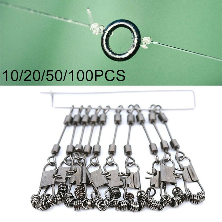 BTOER 10/20/50pcs SMALL OVAL-TIPPET RINGS O-ring- Rio Leader Fly