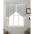thumbnail image 2 of Grey Striped Swag Valances for Windows, Luxurious White Stripes Modern Abstract Art Rod Pocket Sheer Valances for Windows, Swag Toppers Light Filtering for Kitchen Living Room 2 Panels 36''x36'', 2 of 6