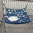 thumbnail image 2 of Guinea Pig Hamster Hanging Hammock Guinea Pig Ferret Toys Hamster Hanging Bed for Cage Accessories Small Animal Hanging HammockBlue Lucky Cat M, 2 of 2