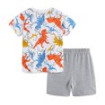 thumbnail image 4 of Toddler Boys Short Sleeve Prints T Shirt Tops Shorts Child Kids 2Pc Set Outfits Clothes, 4 of 6