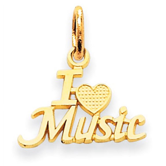 Beautiful 14K I HEART MUSIC Charm