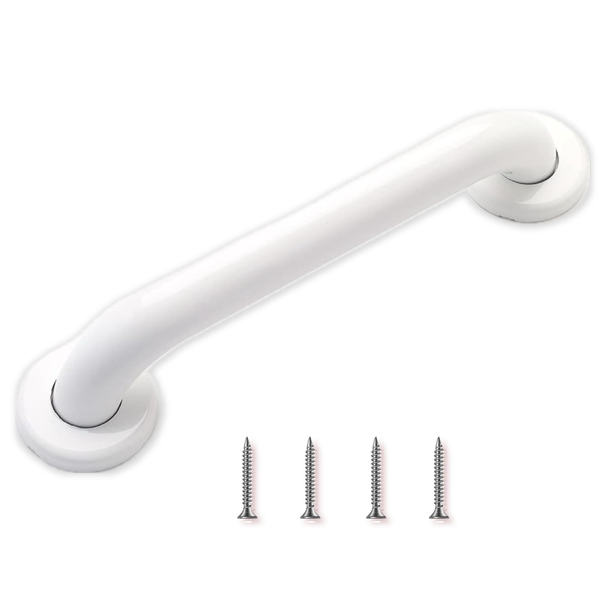 Grab Bars for Bathtubs and Showers | White Shower Grab Bars For Seniors | 32” Long Grab Bars For Wall | Stainless Steel 304 Anti Rust Material | ADA | Handicap Grab Bars For Shower & Toilet, (Smooth)