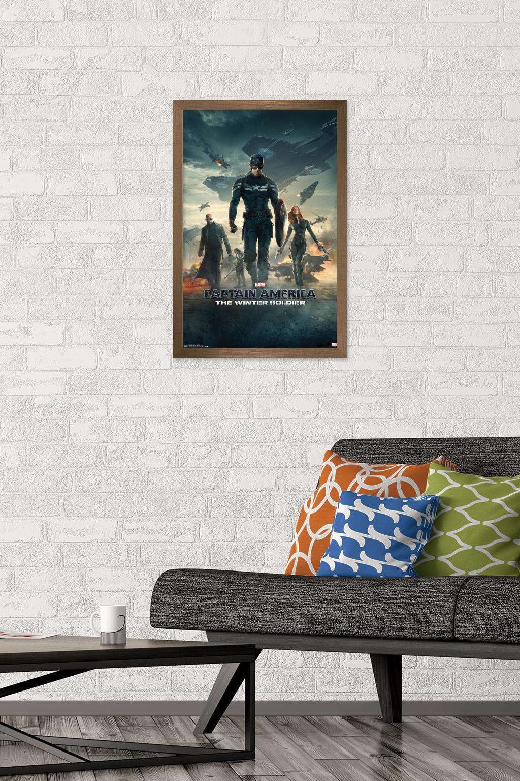 Marvel - Captain America - The Winter Soldier - One Sheet Wall Poster, 14.725" x 22.375", Framed