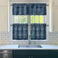 thumbnail image 3 of Kitchen Curtains 24 Inch Short - 3 Panel Set, Shark Whale Dolphin Ocean Theme, Rod Pocket Window Curtain, 100% Polyester for Nautical Farmhouse Kitchen, Easy Wash, 3 of 6