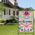 thumbnail image 4 of Spring Summer Multicolored Flower Leaves Garden Flag 28x40 Inch Double Side for Outdoor Courtyard Garden Decor Flowers Welcome Holiday Flag for Outside Decoration, 4 of 6