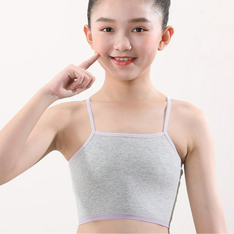 Japan breathable simple cotton bra, thin tube top for young girls no-wire,  Comfortable developmental student bra