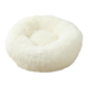 thumbnail image 1 of Acogedora colchoneta circular para dormir para mascotas, 40 cm, color blanco, suave y acogedora cama con forma de donut, 1 of 5