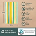 thumbnail image 4 of Seed & Stone Set of 2 Ultra Soft Beach Towels, 41% Recycled, 28" x 60", Laguna Stripe, Yellow Theme, 4 of 8