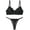 Black, variant on Womens Bra and Panty Sets with Underwire Floral Lace Lingerie Set Push Up Adjustable Underwear White L