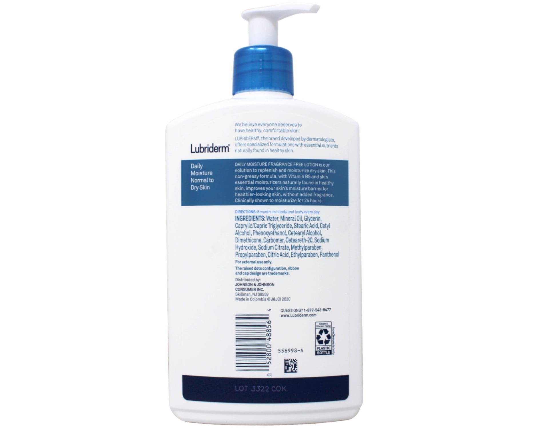 Lubriderm Daily Moisture Lotion Fragrance Free, 16 oz (Pack of 2