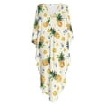 thumbnail image 4 of Xoenoiee Tropical Pineapple Flower Print Kaftan Dresses for Women Plus Size Caftan V-Neck Batwing Sleeve Beach Swimsuit Cover Up, Side Slits Maxi Moo Moo Loungewear, 4 of 7