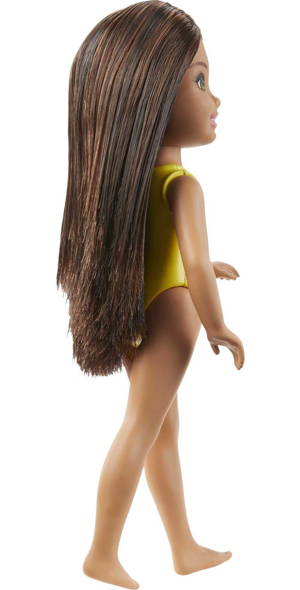 Barbie Club Chelsea Doll, Small Doll with Long Brown Hair, Green Eyes & Pineapple-Graphic Swimsuit - image 4 of 5