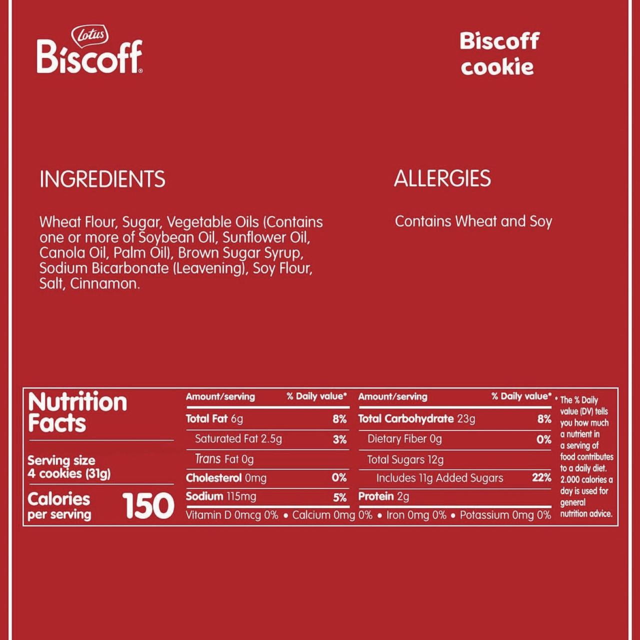 Biscoff 50639 0.22 oz Bag Cookies Dispenser Box, Caramel Cookie (150/Carton)