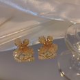 thumbnail image 1 of Pendientes retro coreanos con broche de plata S925, joyería elegante con viento frío para las orejas, pendientes de nicho con sentido avanzado, 1 of 5