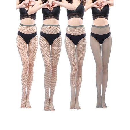 

Capreze Sexy Fishnet Stockings for Womens Mesh Fishnets Pantyhose Lady Cutout Thigh High Tights