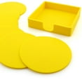 thumbnail image 3 of AMLESO 7pcs Chaud et Froid Boisson Caoutchouc Silicone Coaster Bar Napperon, Jaune, 3 of 7
