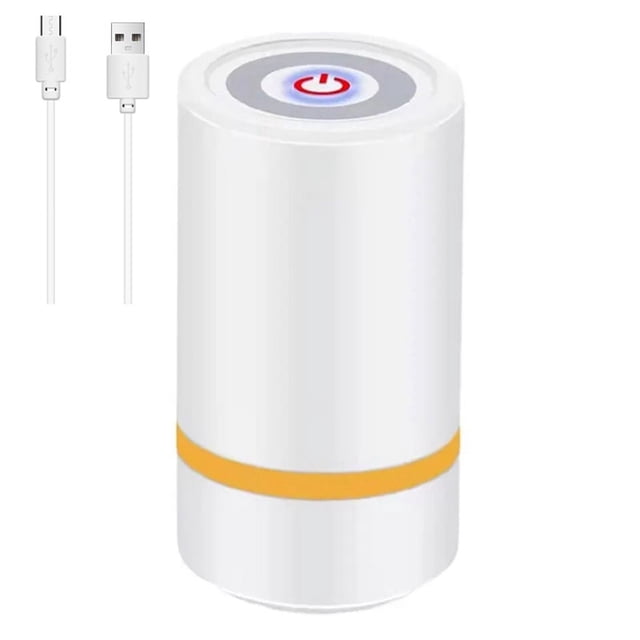 Mini sellador de bolsas portátil recargable por USB, de mano, para cocina, inteligente, para alimentos pequeños, para el hogar, con 10 bolsas, color blanco