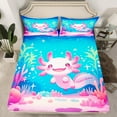 thumbnail image 2 of Castle Fairy Animal Axolotl 4pcs Bed Sheets,Underwater World King Sheets,Cartoon Wildlife Super Cozy Sheet Set,Microfiber Children Bedroom Decor, 2 of 6
