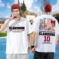 thumbnail image 4 of Camisetas de algodón de Slam Dunk para hombre, camisa informal de gran tamaño con estampado de Shohoku Sakuragi Hanamichi, Top de Manga corta Unisex, 4 of 4