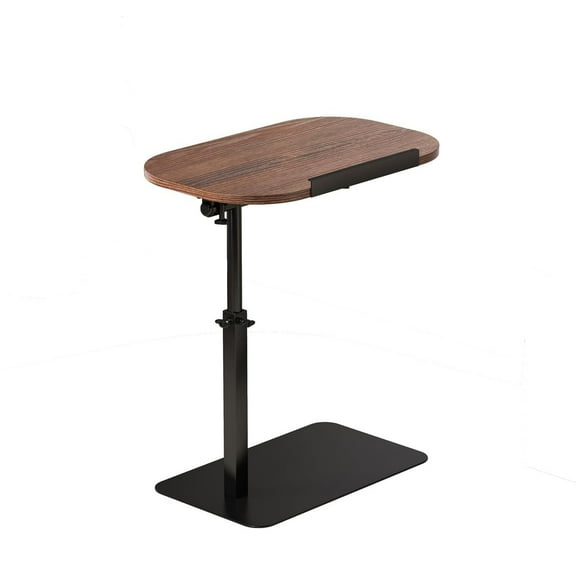 Roromall Adjustable Height End Table, Side Table Sofa Tray 360° Swivel Laptop Stand for Couch Recliner, C-Shaped Small Bedside Tables for Bedside Hospital Bed