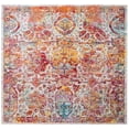 thumbnail image 2 of SAFAVIEH Crystal Tyson Oriental Area Rug, Light Blue/Orange, 7' x 7' Square, 2 of 8