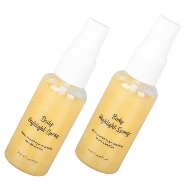 Spray Iluminador Corporal, Hidratante Dorado Brillante, 2 Uds., Spray De Maquillaje Con Brillo Facial, Cosmético Fácil De Usar Para Todos Los Tonos De Piel