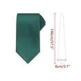 thumbnail image 2 of CORBATA CHIC para Hombres, Color Sólido, Corbatas Texturizadas Clásicas para Bodas Formales, Talla Única, Verde Oscuro, 2 of 4