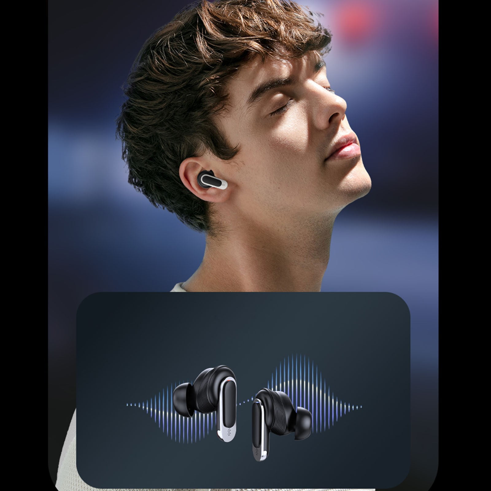 Yunuuuoa V8 Bluetooth Earbuds with LED Display Smart Surround Sound Noise Cancelling Wireless Headphones Waterproof Long Battery Life for Travel Workout Commuting
