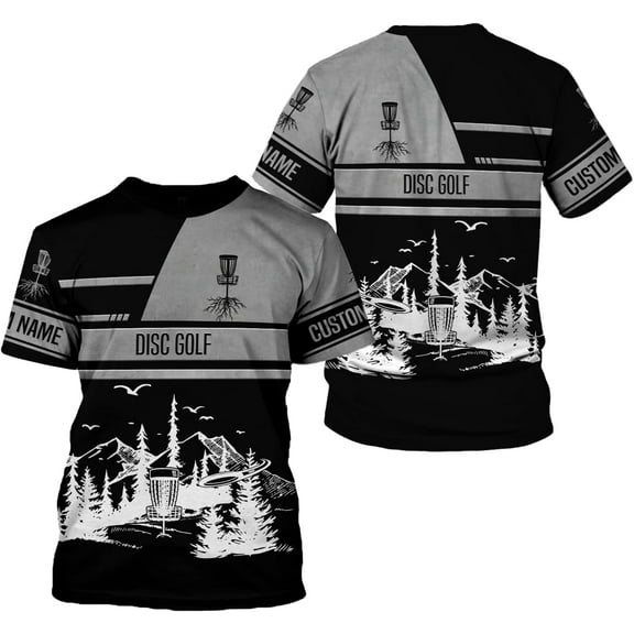 Personalized Disc Golf T-Shirt 3D All Over Printing S-5XL, Disc Golf Shirts for Men, Mens Disc Golf Tee Shirt (T-shirt, S)