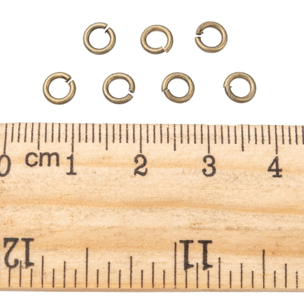 Open Jump Rings Brass Jump Rings Cadmium Free & Lead Free Bronze 5x1mm 18 Gauge Inner Diameter: 3mm about 6000pcs/500g