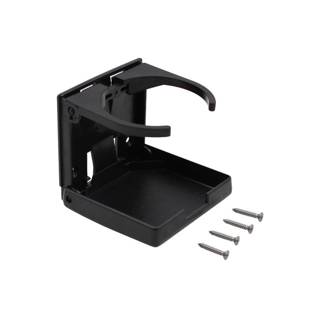 Kenally Accesorio para portavasos plegable, estante estable Universal para botellas, herramienta de almacenamiento, estante para bebidas, Automoción decorativa y accesorios Negro Ajuste de engranajes