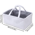 thumbnail image 4 of Violete Storage Basket Foldable Fabric Organizer | White Brown Flock Material | 15x11x7 in | Durable Handles, Sturdy Stitching, Easy Clean | Closet, Laundry, Toy Storage Solution, 4 of 7
