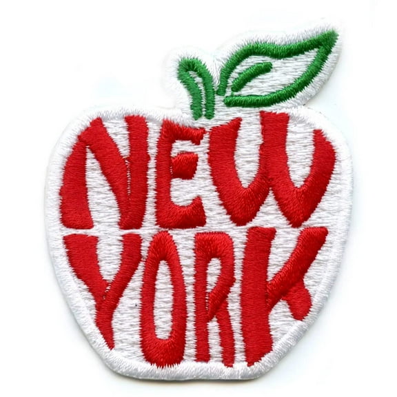 New York Apple Embroidered Iron On Patch