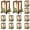 1PCS, variant on 1/3/12 Pcs Retro Wood Lanterns Menorahs for Centerpieces, Wedding Centerpieces for Tables, 5.5×5.5×10.59 Inch, Rustic Farmhouse Decor for Barn Weddings, Valentine's Day and Home Atmosphere Creation