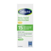 Cetaphil Daily Facial Moisturizer Lotion for Face, Broad Spectrum SPF 15, 4 fl oz