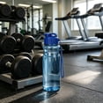 thumbnail image 6 of Yakvarog 18oz Plastic Water Bottle with Handle & Leak-Proof Lid, Cold & Warm water, Wide Mouth Clear Portable Sports Water Bottles for Gym Hiking Commuting Outdoor Travel, 6 of 7